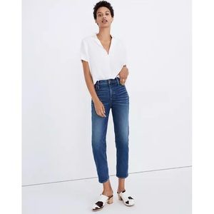 Madewell Mid-Rise Classic Straight Jeans Carsondale Wash 24 Straight Leg Cotton
